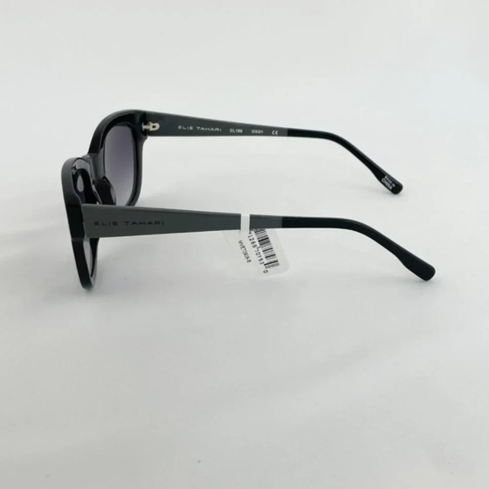 Elie Tahari Black & Gray Stud Accent Sunglasses MSRP $185